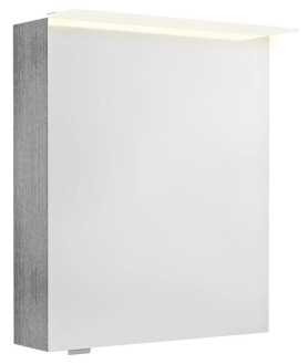 LINEX galerka s LED osvětlením, 60x70x15cm, levá/pravá, dub stříbrný LX060-0011