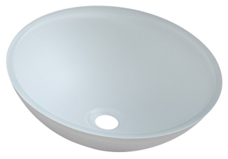 TELICA skleněné umyvadlo na desku ? 42 cm, bílá mat TY181W
