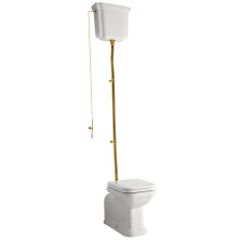 WALDORF WC mísa s nádržkou, spodní/zadní odpad, bílá-bronz WCSET20-WALDORF