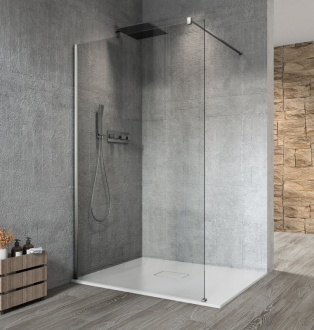 VARIO CHROME jednodílná sprchová zástěna ke stěně, čiré sklo, 1300 mm GX1213GX1010