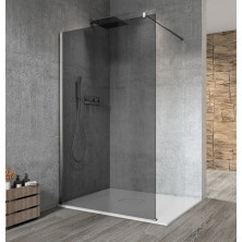 VARIO CHROME jednodílná sprchová zástěna k instalaci ke stěně kouř. sklo, 700 GX1370GX1010