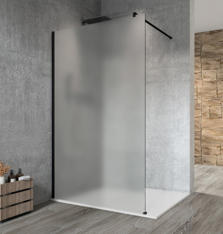 VARIO BLACK jednodílná sprchová zástěna ke stěně, matné sklo, 1400 mm GX1414GX1014