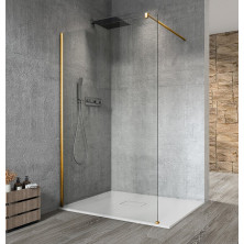VARIO GOLD jednodílná sprchová zástěna k instalaci ke stěně, čiré sklo, 700  GX1270GX1016