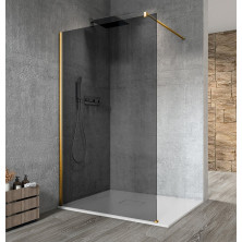 VARIO GOLD jednodílná sprchová zástěna k instalaci ke stěně kouřové sklo, 700 GX1370GX1016