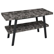 TWIGA umyvadlový stolek 130x72x50 cm, černá mat/štípaný kámen VC453-130-9