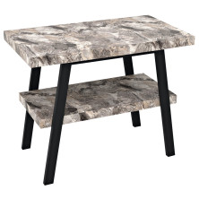 TWIGA umyvadlový stolek 80x72x50 cm, černá mat/šedý kámen VC442-80-10