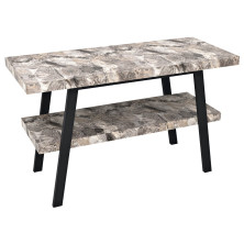 TWIGA umyvadlový stolek 110x72x50 cm, černá mat/šedý kámen VC453-110-10