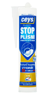 STOP PLÍSNI, sanitární silikon, 280ml, bílá 42505540