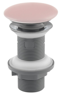 Umyvadlová výpust 5/4“, click-clack, keramická zátka, 20-70mm, růžová mat Salmon 38TP0167I