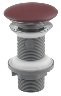 Umyvadlová výpust 5/4“, click-clack, keramická zátka, 20-70mm, maroon red 38TP0169I