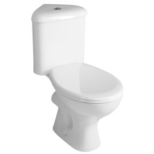 CLIFTON rohové WC kombi, dvojtlačítko 3/6l, zadní/spodní odpad, bílá FS1PK