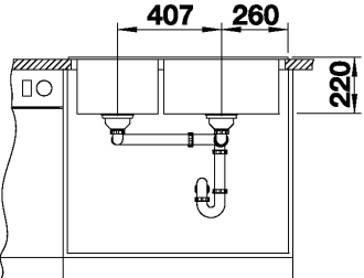 Blanco PLEON 9 dřez vestavný jasmí granit 523 062