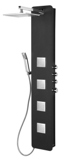 SPIRIT SQUARE termostatický sprchový panel 250x1550mm, černá 81251