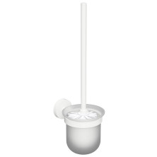 X-ROUND WHITE WC štětka závěsná, mléčné sklo, bílá mat XR303W
