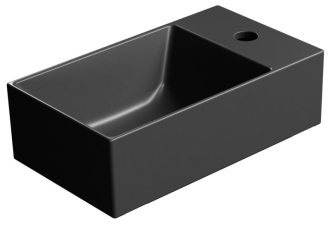 KUBE X keramické umývátko 40x23cm, pravé/levé, černá mat 9484126