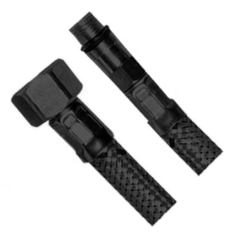 Flexibilní nerezová hadice M10x3/8", 40cm, černá mat 33354B 46529