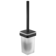 SAMOA WC štětka závěsná, mléčné sklo, černá mat A83314