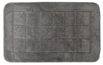 DELHI Koupelnová předložka 50x80cm s protiskluzem, 100% polyester, tmavě šedá 1712300