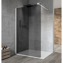 VARIO WHITE jednodílná sprchová zástěna k instalaci ke stěně, kouřové 700 mm GX1370GX1015