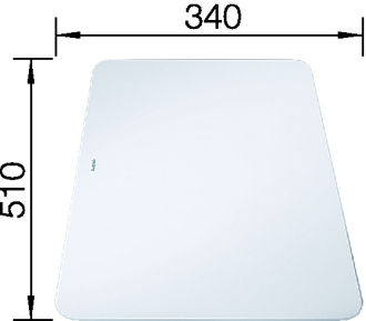 Krájecí deska AXIS III 510x340 sklo bílá