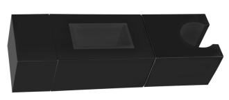 Držák pro sprchovou tyč 30x15mm, ABS/černá mat NDSC615