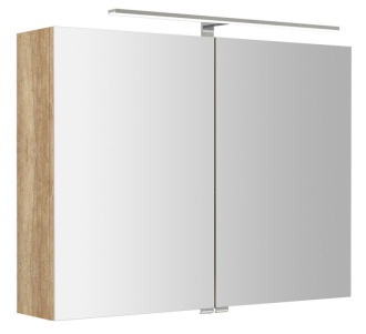 RIWA galerka s LED osvětlením, 81x70x17cm, dub alabama RIW080-0022