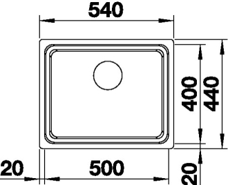 Blanco ETAGON 500-U dřez pod desku hedvábný lesk nerez 521 841