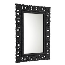 SCULE zrcadlo ve vyřezávaném rámu 70x100cm, černá IN167