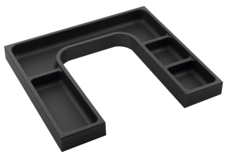 LINDO "U" organizér 372x36x323mm, plast, antracit LD001