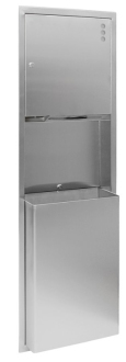 Zásobník na papírové ručníky, dávkovač mýdla 1100 ml a koš 45l, nerez mat 12018.S