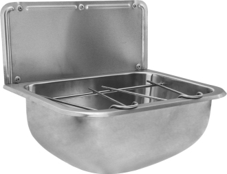 Závěsná výlevka se zády a roštěm  460x246x342 mm, nerez mat 13048.S
