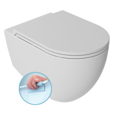 INFINITY závěsná WC mísa, Rimless, 36,5x53cm, bílá mat 10NF02001-2L