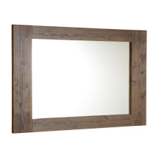 BRAND zrcadlo v dřevěném rámu 1000x800mm, mořený smrk BA056S