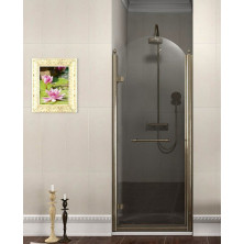 ANTIQUE sprchové dveře otočné, 800mm, levé, ČIRÉ sklo, bronz, světlý odstín GQ1280LCL