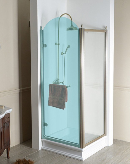ANTIQUE boční stěna 800mm, ČIRÉ sklo, bronz, světlý odstín GQ5680CL 49208