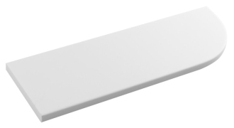 ABELINE rohová police rockstone 300x100mm, excentrická, bílá mat AE300-0101