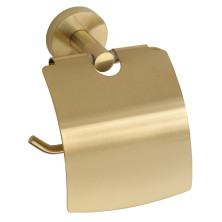 X-ROUND GOLD držák toaletního papíru s krytem, zlato mat XR732GB