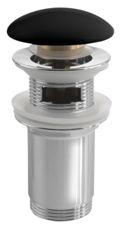 Umyvadlová výpust 5/4“, click-clack, keramická zátka, 10-50mm, černá mat AR903
