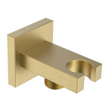 Držák sprchy, hranatý, pevný, s vyústěním, zlato mat AQ591GB