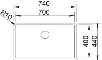 Blanco CLARON 700-U dřez pod desku nerez hedvábný lesk nerez 521 581