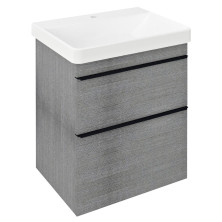 SITIA umyvadlová skříňka 56,4x70x44,2cm, 2xzásuvka, dub stříbrný SI060-1111