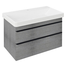 SITIA umyvadlová skříňka 75,6x50x44,2cm, 2xzásuvka, dub stříbrný SI080-1111