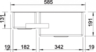 Blanco CLARON 340/180-U dřez pod desku nerez hedvábný lesk nerez 521 610