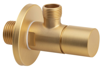 Rohový ventil kulatý, 1/2"x3/8", zlato mat SL019