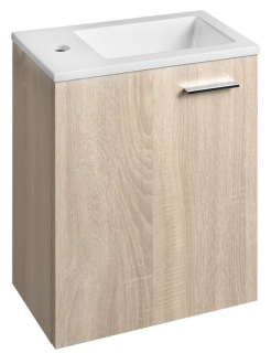ZOJA skříňka s umyvadlem z litého mramoru 40x22 cm, dub platin 51049DP-01