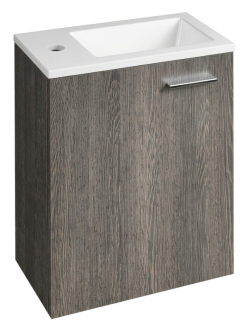 ZOJA skříňka s umyvadlem z litého mramoru 40x22 cm, mali wenge 51049MW-01