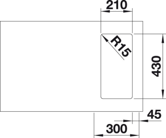 Blanco ANDANO 180-IF dřez vestavný/do roviny hedvábný lesk nerez 522 951