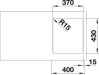 Blanco ANDANO 340-IF dřez vestavný/do roviny hedvábný lesk nerez 522 953