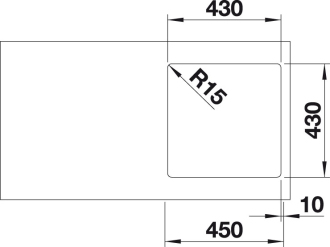 Blanco ANDANO 400-IF dřez vestavný/do roviny hedvábný lesk nerez 522 957