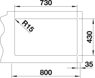 Blanco ANDANO 700-IF dřez vestavný/do roviny hedvábný lesk nerez 522 969